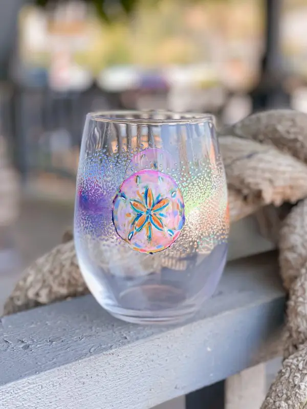 Stemless Glass - Sand Dollar