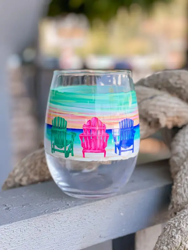 Stemless Glass - Adirondack Chair