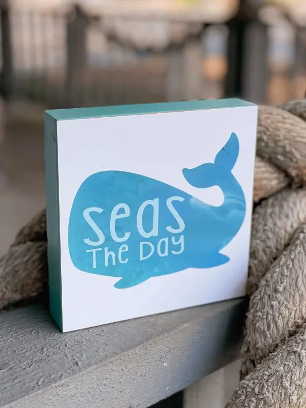 Seas the Day Box Sign