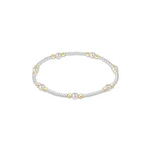 enewton: Purpose Pearl 4mm Bead Bracelet - Mixed Metal