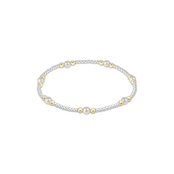 enewton: Purpose Pearl 4mm Bead Bracelet - Mixed Metal