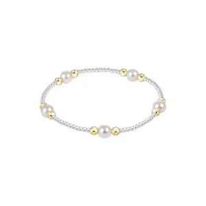 enewton: Purpose Pearl 6mm Bead Bracelet - Mixed Metal