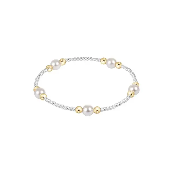 enewton: Purpose Pearl 6mm Bead Bracelet - Mixed Metal