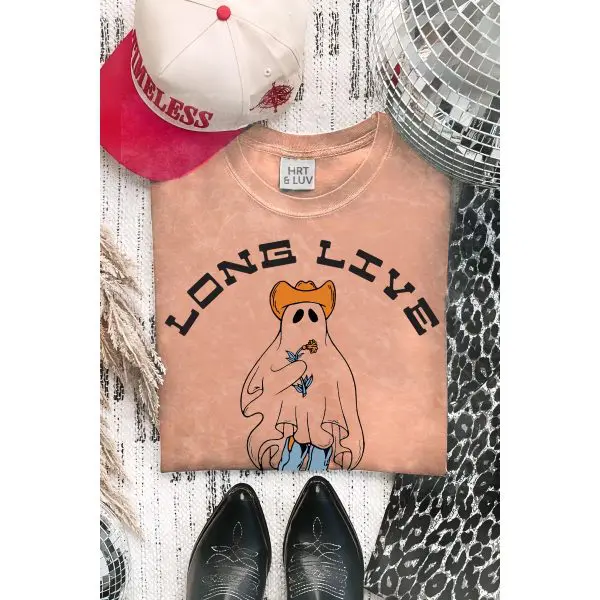 "Long Live Cowghouls" Mineral Graphic Tee
