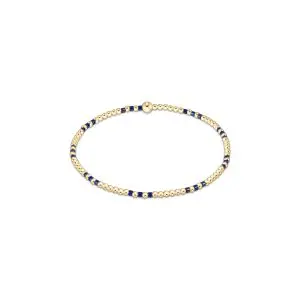 enewton: Hope Joy Pattern 2mm Bead Bracelet - Blue Metallic