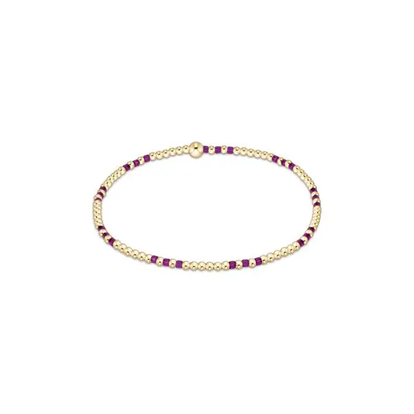 enewton: Hope Joy Pattern 2mm Bead Bracelet - Fuchsia