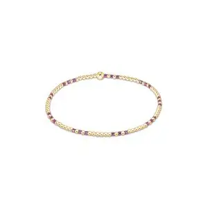 enewton: Hope Joy Pattern 2mm Bead Bracelet - Pink Metallic
