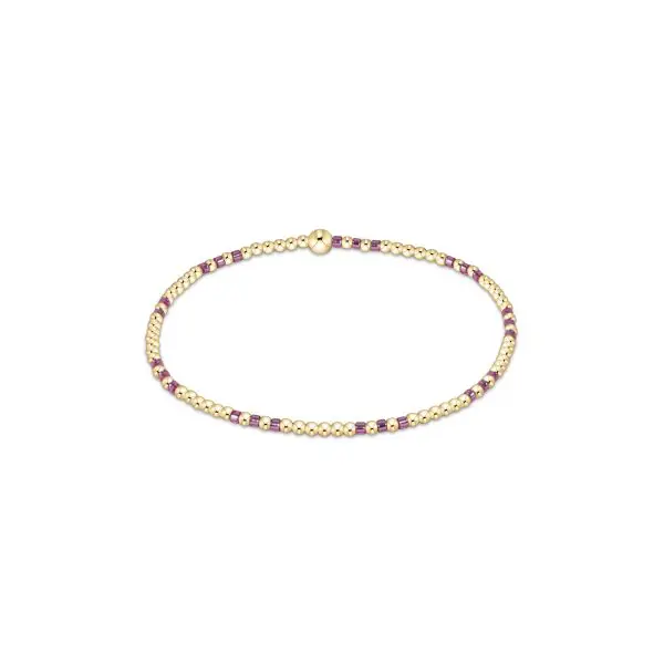 enewton: Hope Joy Pattern 2mm Bead Bracelet - Pink Metallic