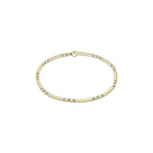 enewton: Hope Joy Pattern 2mm Bead Bracelet - Taupe With A Twist