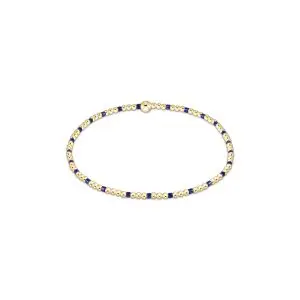 enewton: Hope Sincerity Pattern 2mm Bead Bracelet - Blue Metallic