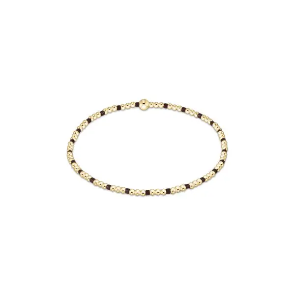 enewton: Hope Sincerity Pattern 2mm Bead Bracelet - Chocolate
