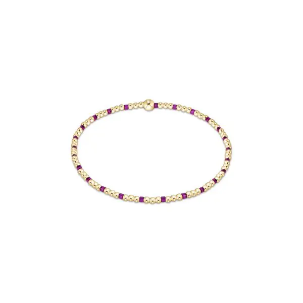 enewton: Hope Sincerity Pattern 2mm Bead Bracelet - Fuchsia