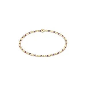 enewton: Hope Sincerity Pattern 2mm Bead Bracelet - Pink Metallic