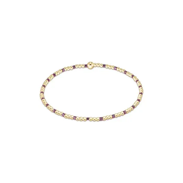 enewton: Hope Sincerity Pattern 2mm Bead Bracelet - Pink Metallic