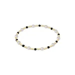 enewton: Pearl Sincerity Pattern 4mm Bead Bracelet - Faceted Onyx