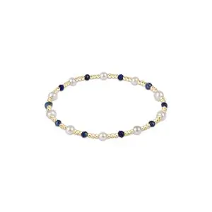enewton: Pearl Sincerity Pattern 4mm Bead Bracelet - Lapis