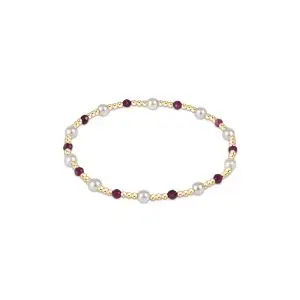 enewton: Pearl Sincerity Pattern 4mm Bead Bracelet - Ruby