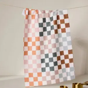 Geometry: Kitchen Tea Towel - Autumn Checkers