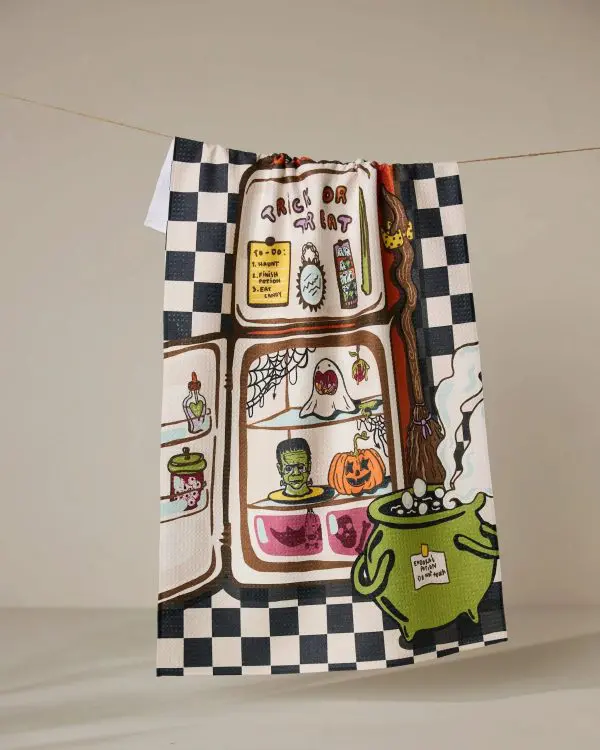 Geometry: Kitchen Tea Towel - Spooky Roommates