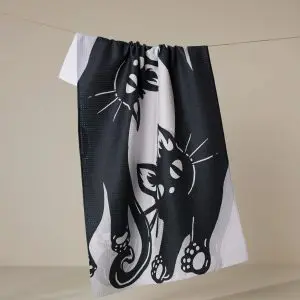 Geometry: Kitchen Tea Towel - Night Zoomies