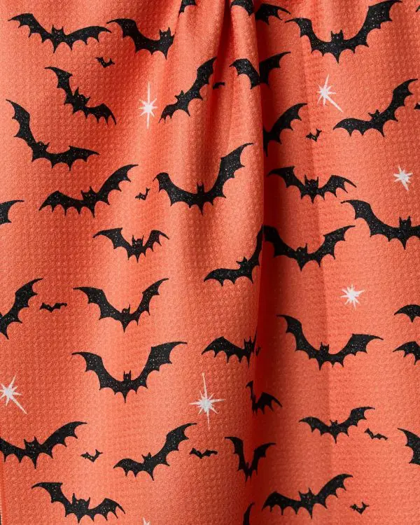 Geometry: Kitchen Tea Towel - Midnight Friends Orange - Image 2