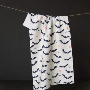 Geometry: Kitchen Tea Towel - Midnight Friends White