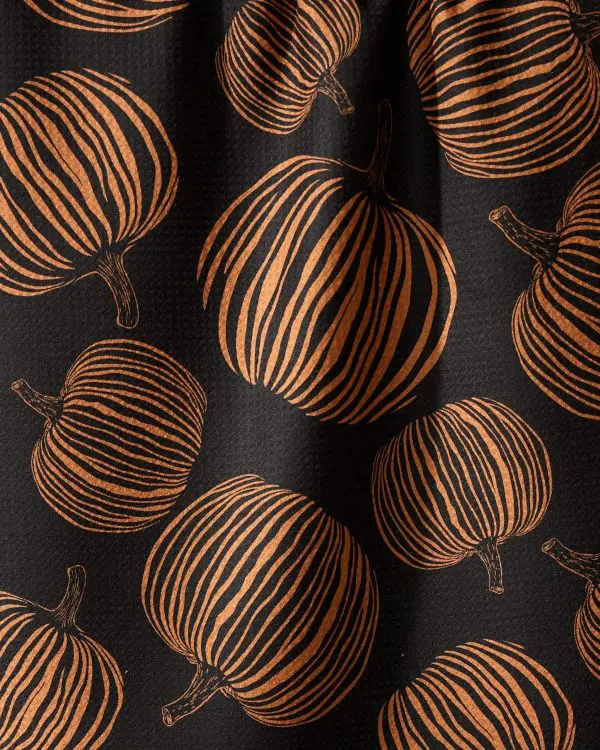 Geometry: Kitchen Tea Towel - Pumpkin Noir - Image 2