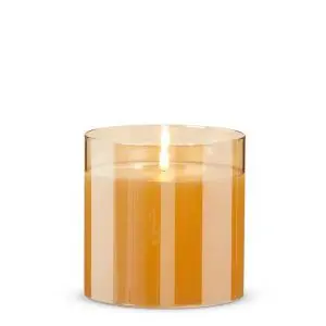 Glass Ivory Pillar Flameless Candle - 6x6"