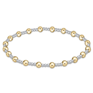enewton: Classic Sincerity Pattern 4mm Bead Bracelet - Mixed Metal