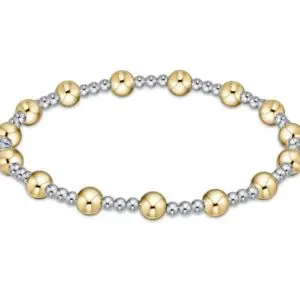 enewton: Classic Sincerity Pattern 5mm Bead Bracelet - Mixed Metal