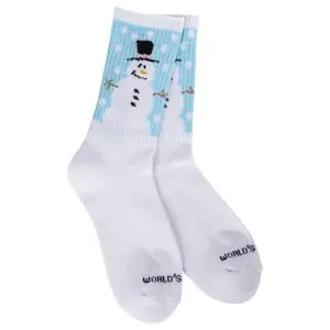 World's Softest Socks: Holiday Sport Mini Crew - Snowman