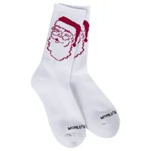 World's Softest Socks: Holiday Sport Mini Crew - Santa Claus