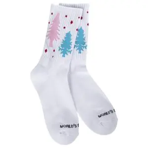 World's Softest Socks: Holiday Sport Mini Crew - Whimsical Forest