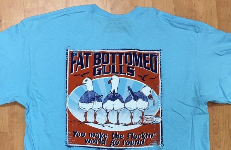 Fat Bottomed Gulls "Ocean Isle Beach" Blue TShirt