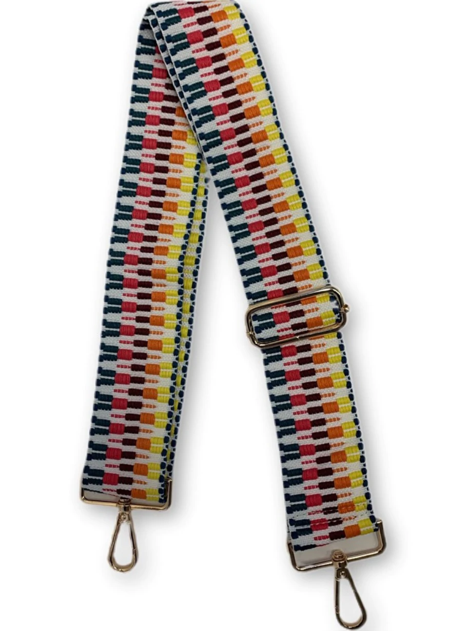 Ah-Dorned: Bag Strap - Embroidered Rainbow