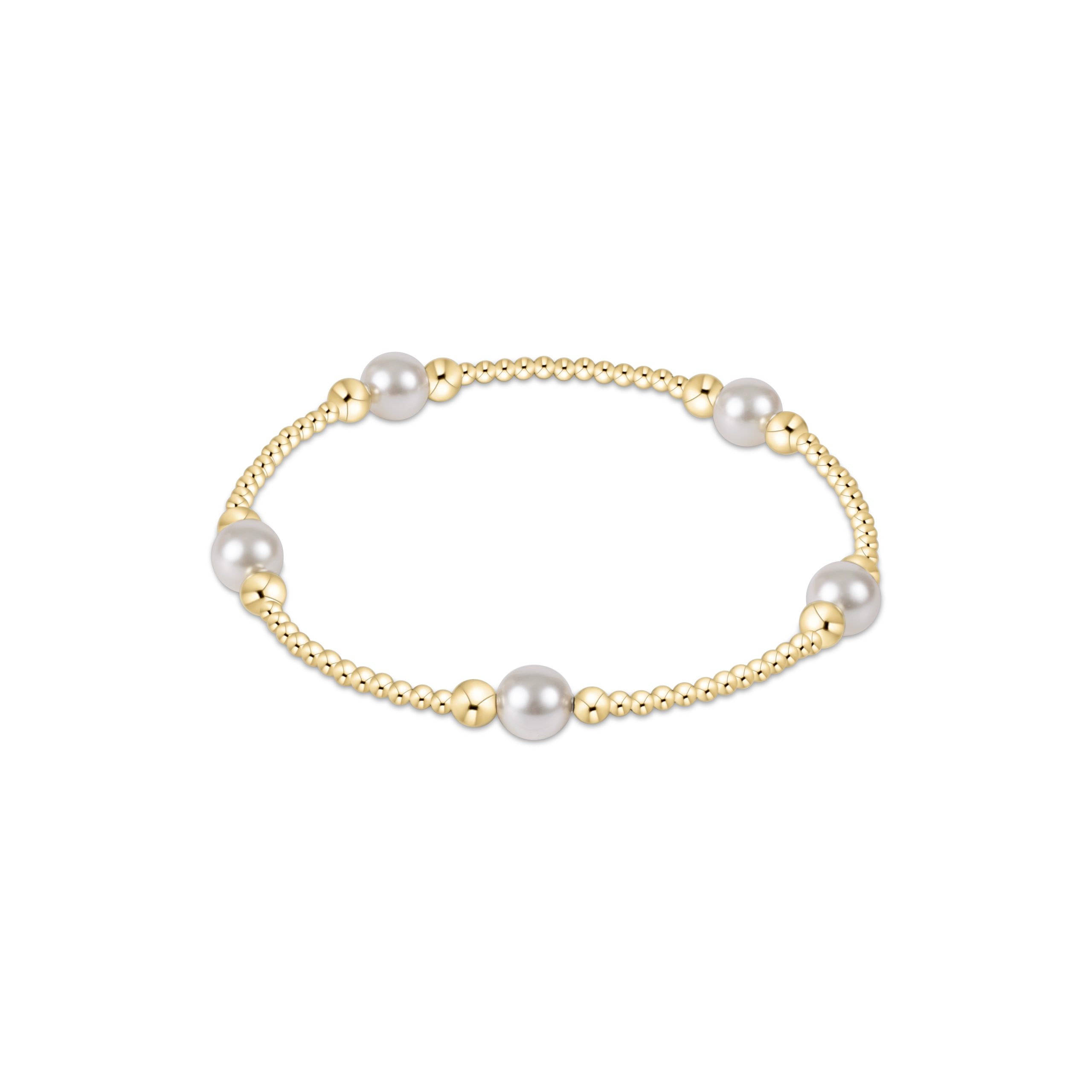 enewton: Purpose Pearl 6mm Bead Bracelet Gold Callahan's Of