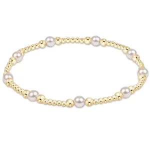 enewton: Classic Purpose Pattern 4mm Bead Bracelet - Pearl