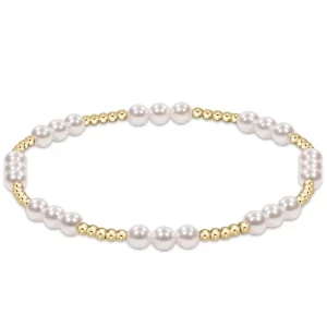 enewton: Classic Joy Pattern 4mm Bead Bracelet - Pearl