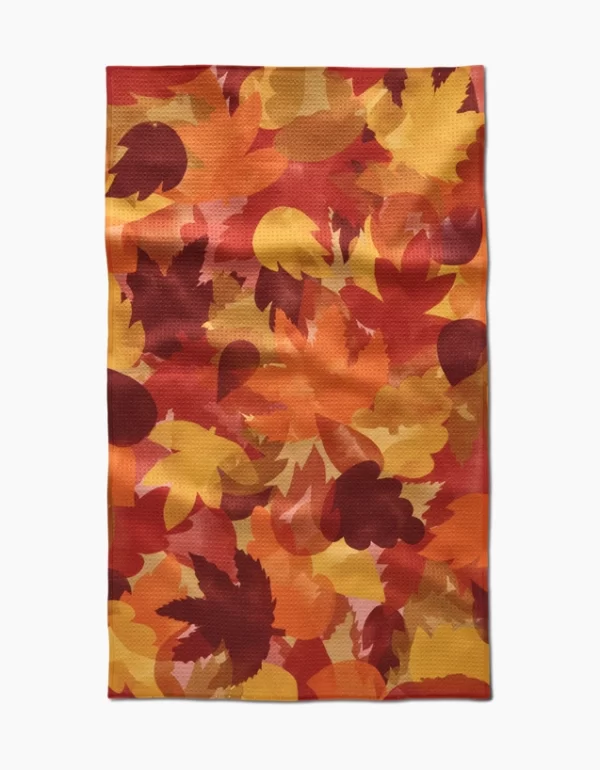 Geometry: Kitchen Tea Towel - Watercolor Fallen Leaves