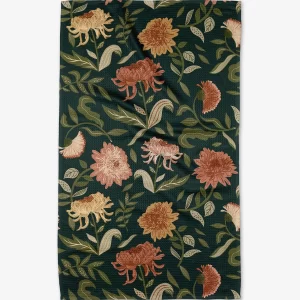 Geometry: Kitchen Tea Towel - Chrysanthemums in November