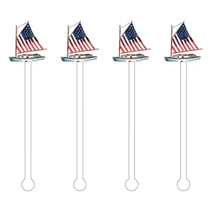 Acrylic Stir Sticks - American Sailboat