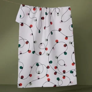 Geometry: Kitchen Tea Towel - Holiday Lights