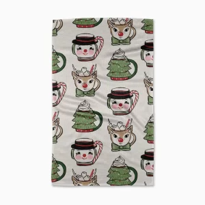 Geometry: Kitchen Tea Towel - Vintage Mugs