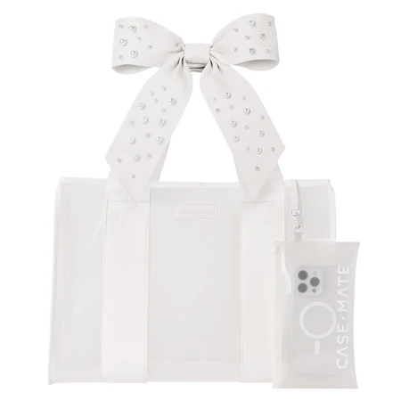 Case-Mate: Jelly Tote Bag - Ivory Pearl Bow