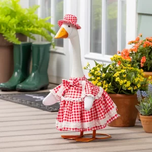 Giddy the Porch Goose: Outfit - Plaid Dress