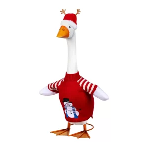 Giddy the Porch Goose: Outfit - Snowman Red Sweater