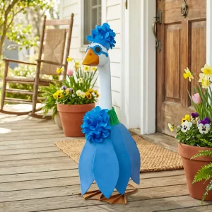 Giddy the Porch Goose: Outfit - Blue Hydrangea