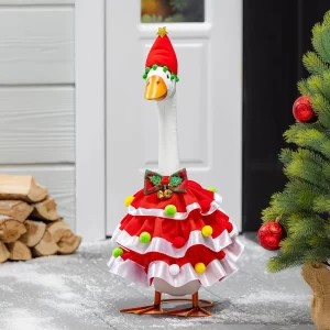 Giddy the Porch Goose: Outfit - Christmas Dress