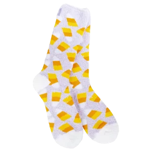 World's Softest Socks: Halloween Cozy Crew - Candy Corn