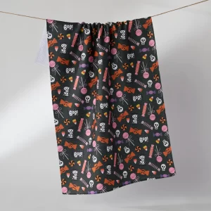 Geometry: Kitchen Tea Towel - Spooky Sweets (Black)